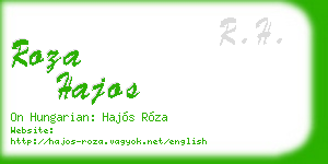 roza hajos business card