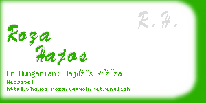 roza hajos business card